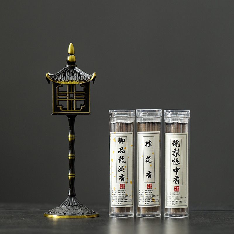 Chinese Style Palace Lantern Incense Burner Alloy High Stand Creative Cloud Pattern Sandalwood Home Aromatherapy Burner
