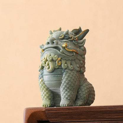 Home-guarding Wealth-attracting Sandstone Pixiu Ornament for TV Cabinet Entrance Hall Office Desktop