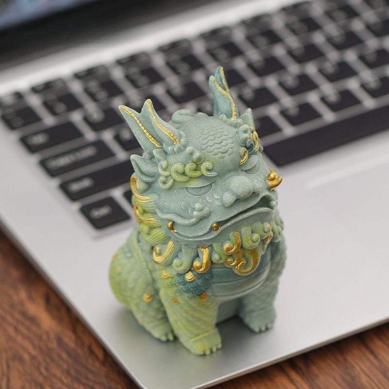 Home-guarding Wealth-attracting Sandstone Pixiu Ornament for TV Cabinet Entrance Hall Office Desktop