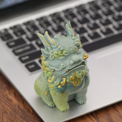 Home-guarding Wealth-attracting Sandstone Pixiu Ornament for TV Cabinet Entrance Hall Office Desktop